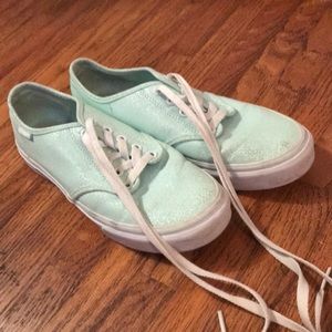 Women’s mint green vans